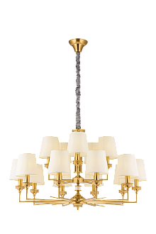 Люстра Ø930 x H550, мм, 15*40W (600W), BRASS(Латунь) NewRgy 8906/10+5LT BRASS