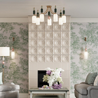 Потолочная люстра диаметр 92 см Odeon Light Candy 4861/7C Золото