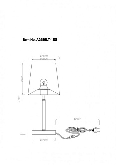 Настольная лампа Arte Lamp Rodos A2589LT-1SS, матовое серебро