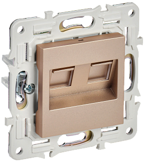 SKANDY Розетка комп. 2-ая RJ45 кат.6 SK-K04Sa песоч. IEK, SK-K20-2-K98