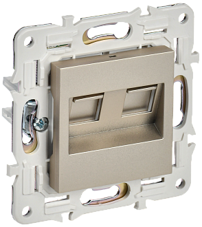 SKANDY Розетка комп. 2-ая RJ45 кат.5E SK-K03Sh шамп. IEK, SK-K20-1-K37