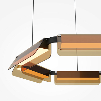 Подвесной светильник 77*77*312 см, LED, 40W, 3000К, Maytoni FLAT MOD296PL-L40BC3K черный