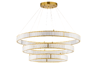 Люстра Ø600 x 800 x 1000 x H1200, мм, 140W 4000K, BRASS(Латунь) NewRgy D2107-DW-6+8+10 BRASS
