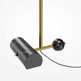 Торшер 30*24*215 см, LED*13W, 3000K, Maytoni Pikant MOD372FL-L10BS3K, латунный