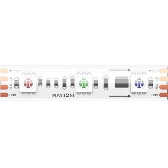 Светодиодная лента 12V 5050 14,4Вт/м RGB 5м IP 68 201245, 500 см, Maytoni SPI 201245, цена за метр, катушкой по 5 м