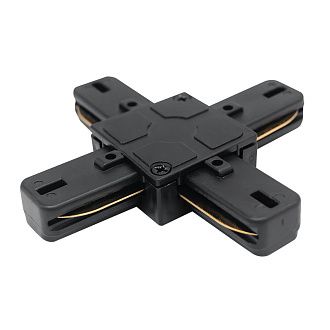 Соединитель X-образный однофазный к 50202X-P, 50203X-P Barra Lightstar 502147-P Черный
