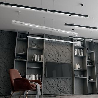 Светодиодный светильник 120 см, 40W, 4000K, Novotech Iter 358870, черный