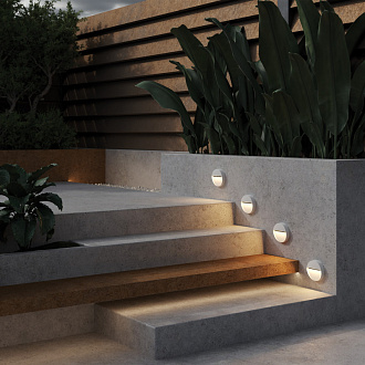 Подсветка для лестниц  12*2,2 см, LED 3W, 3000К, Белый Maytoni Mane O046SL-L3W3K