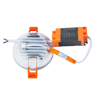 Cветильник 8 см 7W 4000K Arte Lamp TABIT A8430PL-1WH белый, вр 6,5 см