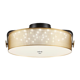Потолочный светильник 38*15 см, 1*LED Lumion DRUMY 6597/40L черный, античная латунь