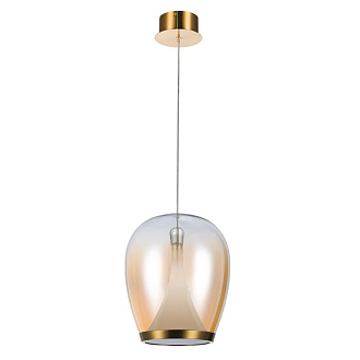 Светильник подвесной 25*30 см, 1 LED*20W, 4000 К, Divinare Campo 5875/07 SP-20, Янтарный