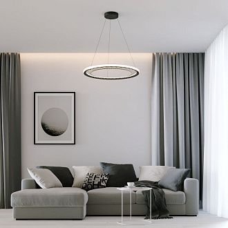 Подвесной светильник 81*81*40-120 см, LED*59W, 4000K, Eurosvet Parafe 40025/1 LED, серый, a069306