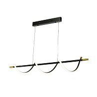 Люстра 125*17*143 см, 1*LED*34W, 3000K Gerhort G51249/1BK+GD, Черный, золото