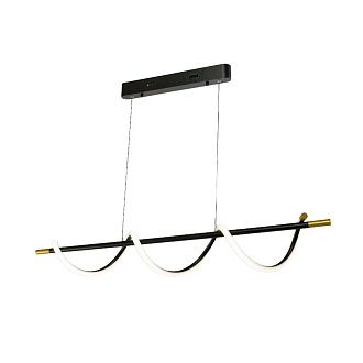 Люстра 125*17*143 см, 1*LED*34W, 3000K Gerhort G51249/1BK+GD, Черный, золото