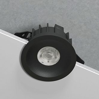 Потолочный акцентный светильник 11*11*5 см, LED, 15W, 4000K, Elektrostandard Combi 25068/LED, черный, вр 9,1 см