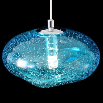 Подвесной светильник 15 см, Crystal Lux FORMLESS SP1 BLUE, хром