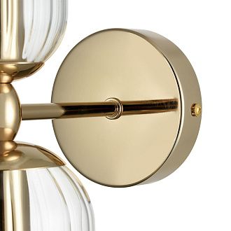 Бра 10*32 см, 2*E14 Lumion KASSIA 6586/2W золото, прозрачный
