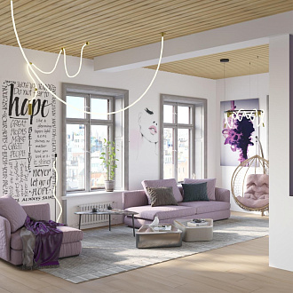 Светодиодный светильник 322 см, 30W, 3000K, Odeon Light CORDA 4397/30CL, бронза