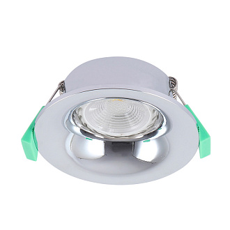 Светильник встраиваемый 9*3 см, 1*GU10*50W серебро Crystal Lux CLT 004C1 CH