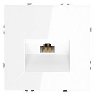 Розетка компьютерная встраиваемая Voltum S70 RJ45 кат.6, белый  пластик  VLS060101