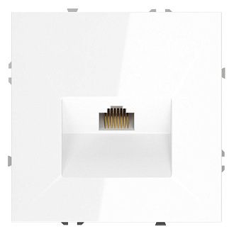 Розетка компьютерная встраиваемая Voltum S70 RJ45 кат.6, белый  пластик  VLS060101