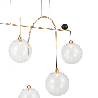 Подвесной светильник 57*107*184 см, 5*G9 черный, золото Vele Luce Freedom VL5544P05