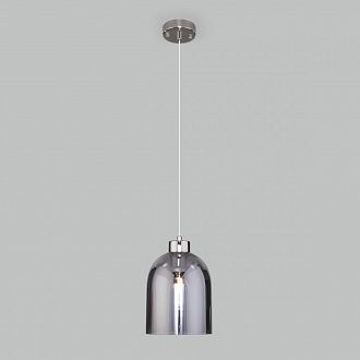 Подвесной светильник с плафоном 17 см Eurosvet Tandem 50119/1 никель
