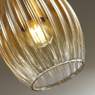 Подвесной светильник Odeon Light 15 см Storzo 4712/1, бронза-янтарный