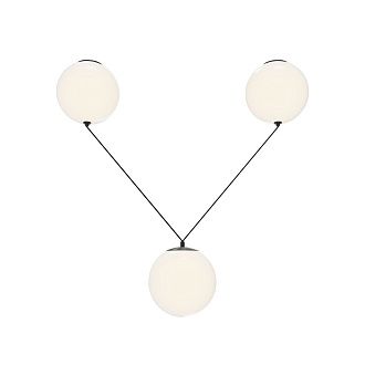 Подвесной светильник 20*100-150 см, *LED*26W, 3000K, Maytoni Twins MOD427PL-L30B3K, Черный