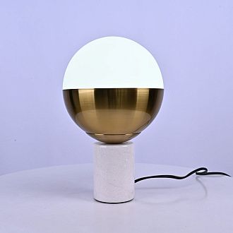 Настольная лампа Geneva Globe Marble 17,5*17,5*28 см, 1*E27*60W, ImperiumLoft 43.402, Белый