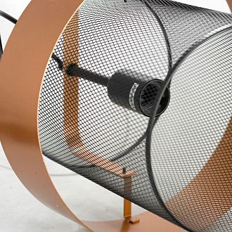 Светильник подвесной Lussole Bullock LSP-8407, диаметр 30 см, черный-медь