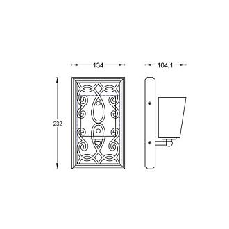 Настенное бра Vele Luce Viola VL4164W01, античная шампань