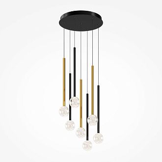 Каскадная люстра 42*42*360 см, LED*23W, 3000K, Maytoni Bubble Dream MOD383PL-L20BBS3K, черный