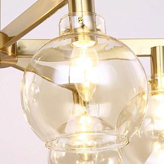 Подвесная люстра Carmella Globe PENDANT 10 40,5*48*48 см, 10*E14*40W, ImperiumLoft 40.1596, Латунь