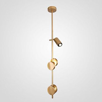 Подвесной светильник Сhody H130 Brass 15*15*130 см, 4*LED*5W, ImperiumLoft chody01, Латунь