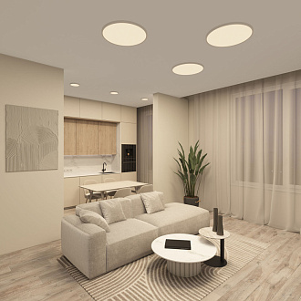 Накладной светильник 40*2,5 см, 36W, 3000-6000К, Denkirs THIN DK6522-WH белый