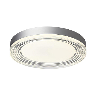 Настенно-потолочный светильник 40*6 см, LED 76W 4000K Sonex Infinita 7728/76L серебро/прозрачный