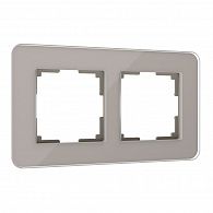 W0022417 Рамка на 2 поста Elite, дымчатый, стекло Werkel, 4690389180699