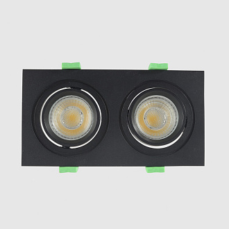 Встраиваемый светильник 18 см, Crystal Lux CLT 002C2 BL V2, черный, вр 16*8 см