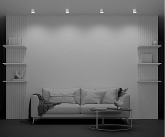 Накладной светильник 8,5*8,5*6,5 см, 1*GX53, 15W, Maytoni Technical GLAM C096CL-GX53-W белый