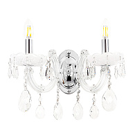 Бра 37*29 см, 2*E14*60W Хром/белый Crystal Lux BLANCA re AP2