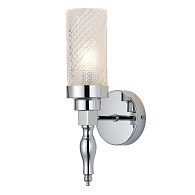 Бра Favourite Anima 2813-1W, D135*W100*H305, хром, плафон из прозрачного фактурного стекла