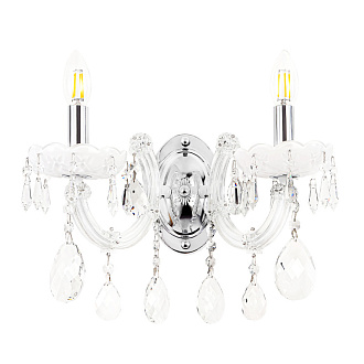 Бра 37*29 см, 2*E14*60W Хром/белый Crystal Lux BLANCA re AP2
