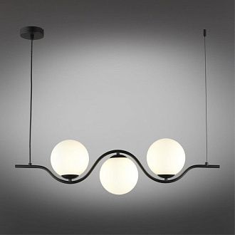 Подвесной светильник 80*15*40-120 см, 3*G9, 5W, Aployt Jagna APL.312.03.03, черный