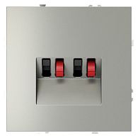 Розетка акустическая встраиваемая Voltum S70 4-местная, сталь пластик Soft touch VLS060305