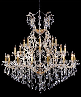 Люстра 130 см, Crystal Lux HOLLYWOOD SP16+8+8 GOLD Золотой/Прозрачный