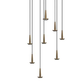 Люстра подвесная 40*200 см, 8*LED*5W, 3000K, Mantra Andromeda MAN8933, золотой