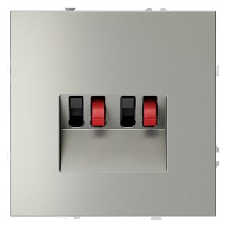 Розетка акустическая встраиваемая Voltum S70 4-местная, сталь пластик Soft touch VLS060305