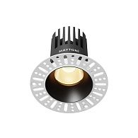 Встраиваемый светильник DL121-15W-2.7K-TRS-B **-9,8 см, *LED*15W, K, Maytoni technical Dip DL121-15W-2.7K-TRS-B, Черный, вр 6,8 см