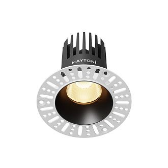 Встраиваемый светильник DL121-15W-2.7K-TRS-B **-9,8 см, *LED*15W, K, Maytoni technical Dip DL121-15W-2.7K-TRS-B, Черный, вр 6,8 см